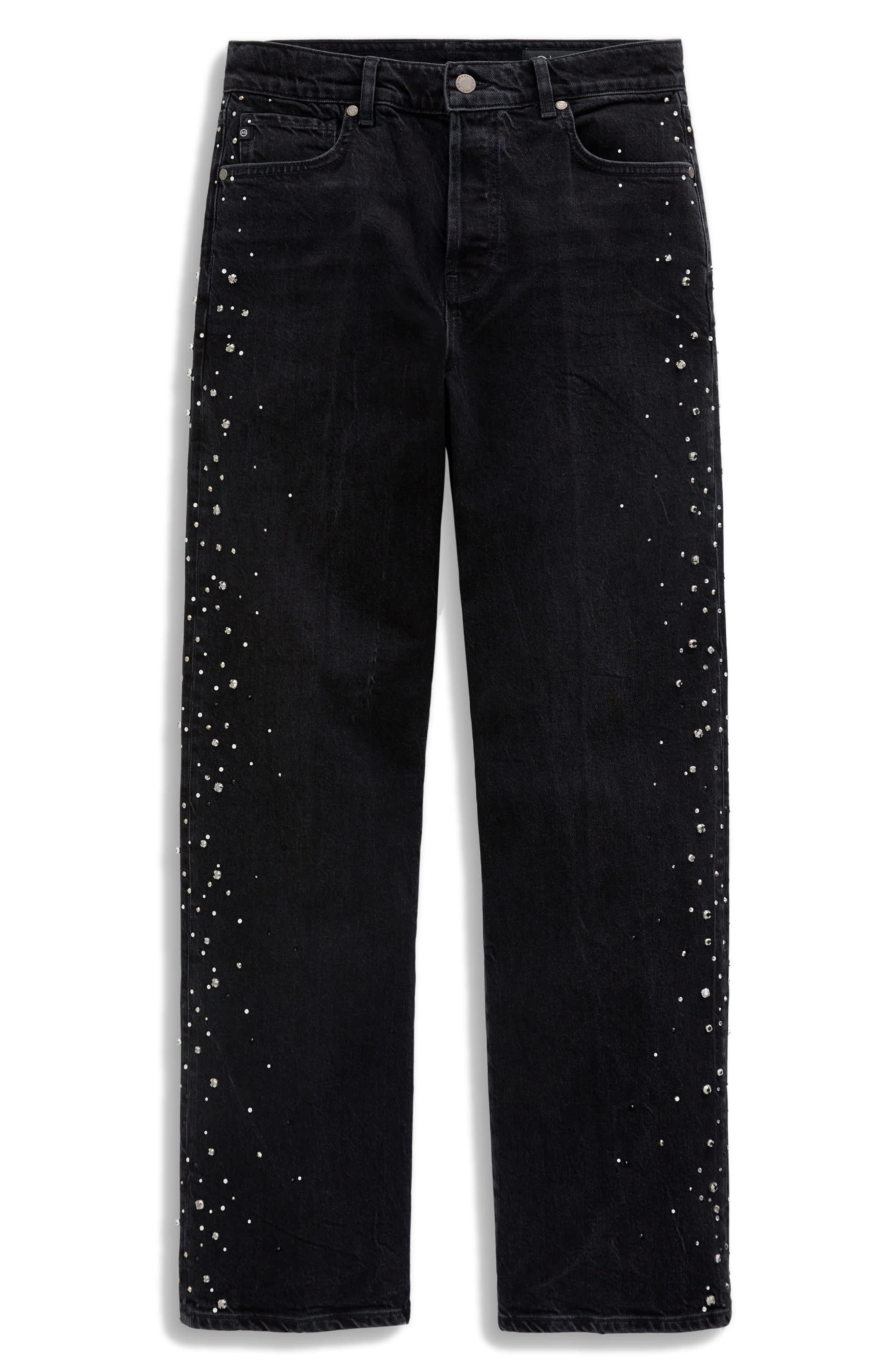 AG Billie Embellished Straight Leg Jeans (Women) | Nordstrom