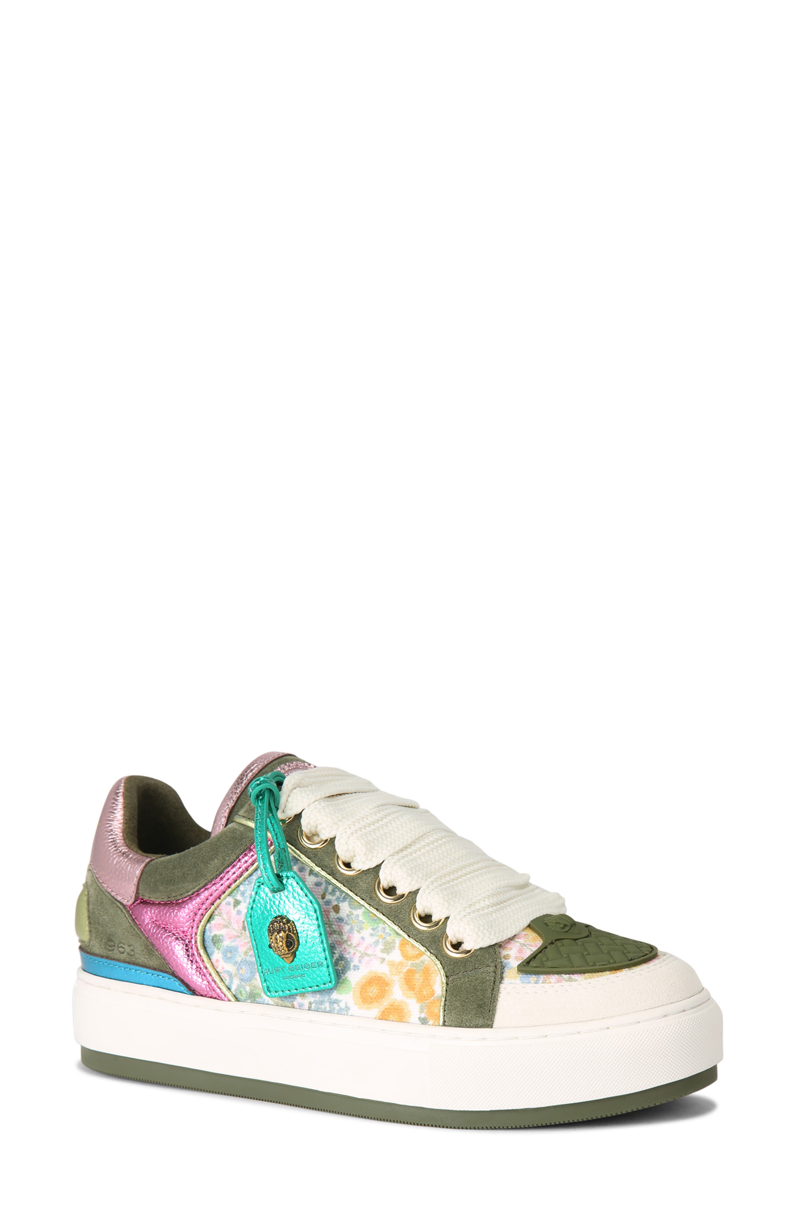 Kurt Geiger London Floral Couture Southbank Tag Platform Sneaker, Main, color, 