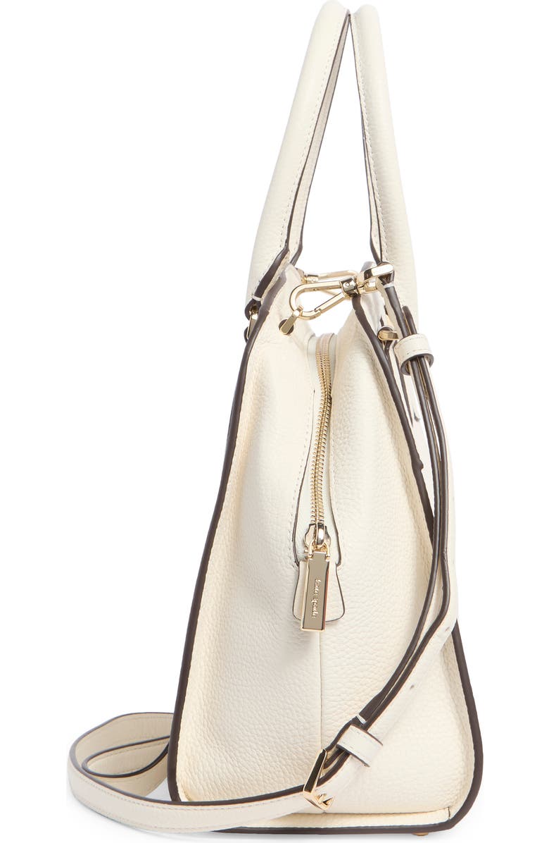 Kate Spade New York kyla pebble leather satchel bag, Alternate, color, Meringue