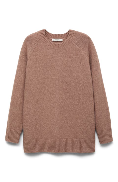 Crewneck Raglan Sleeve Sweater