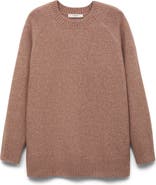 MANGO Crewneck Raglan Sleeve Sweater