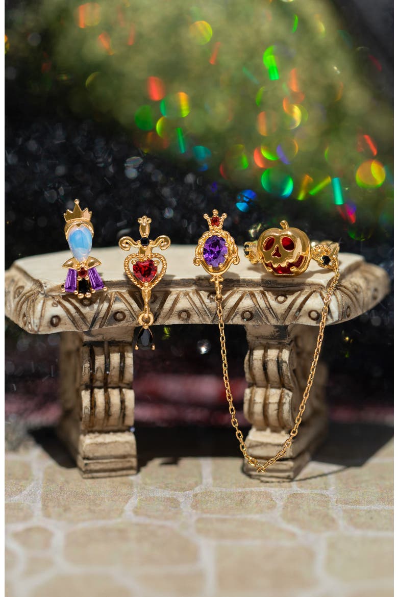 Disney Evil Queen Set of 4 Earrings, Alternate, color, GOLD