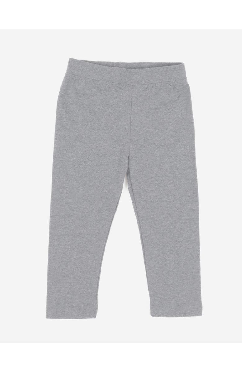 Leveret Girls Cotton Leggings, Solid Colors, Main, color, Light Gray