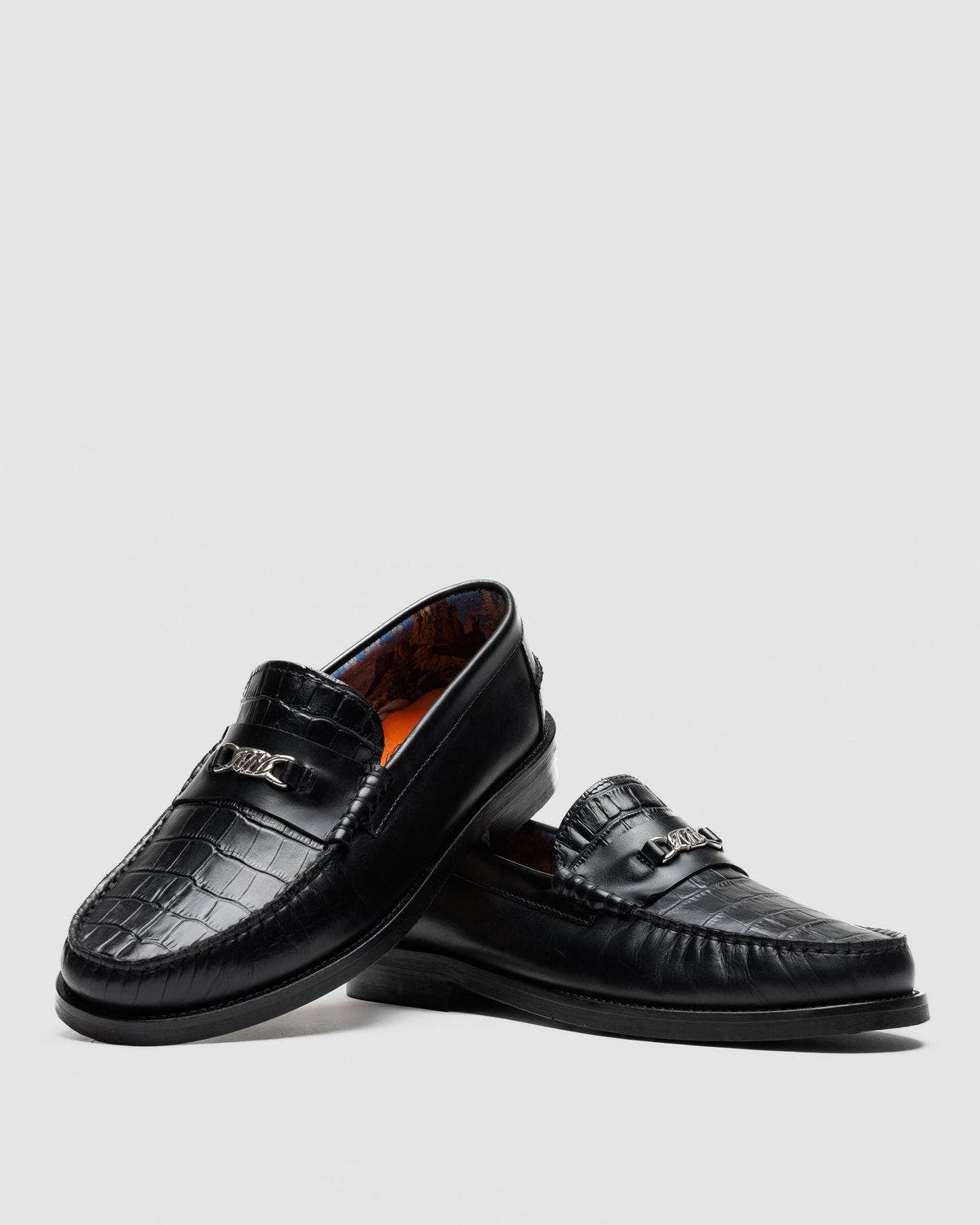 Naked Wolfe Roma Black Croc, Alternate, color, Black
