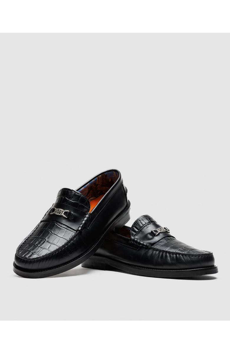 Naked Wolfe Roma Black Croc, Alternate, color, Black