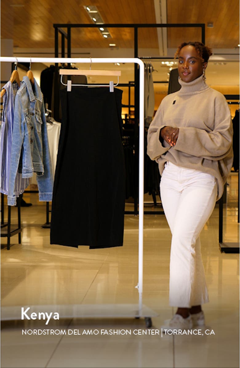 Fitted Back Slit Midi Skirt, sales video thumbnail