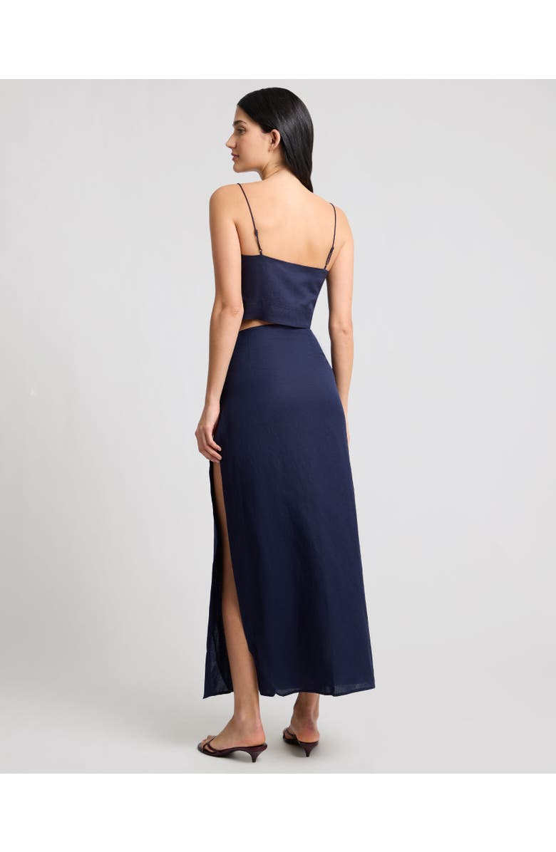 Onia High Slit Maxi Skirt, Alternate, color, Noir Navy