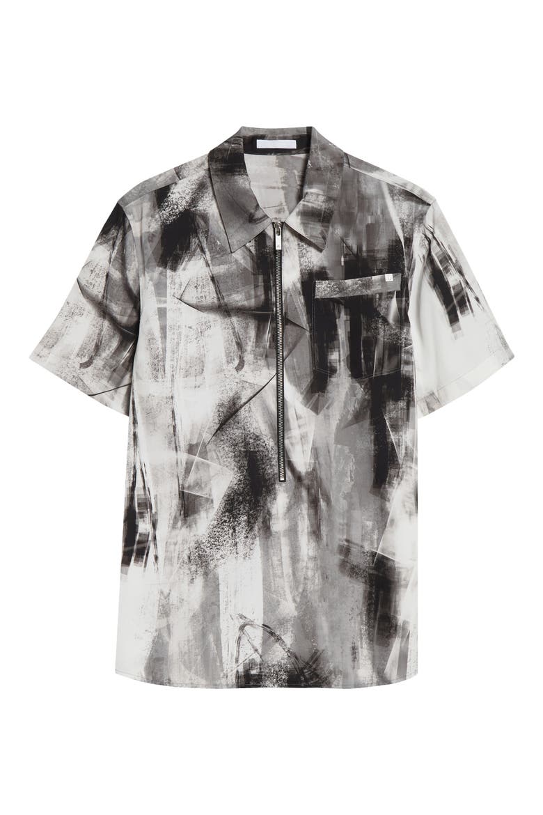 Zip Scribble Shirt, Alternate, color, WHITE MULTI - C1A