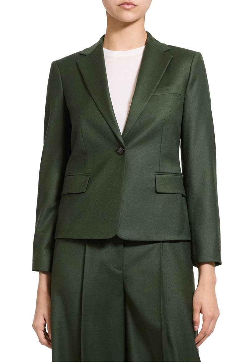 Slim Wool Blazer, Alternate, color, IVY - F3T