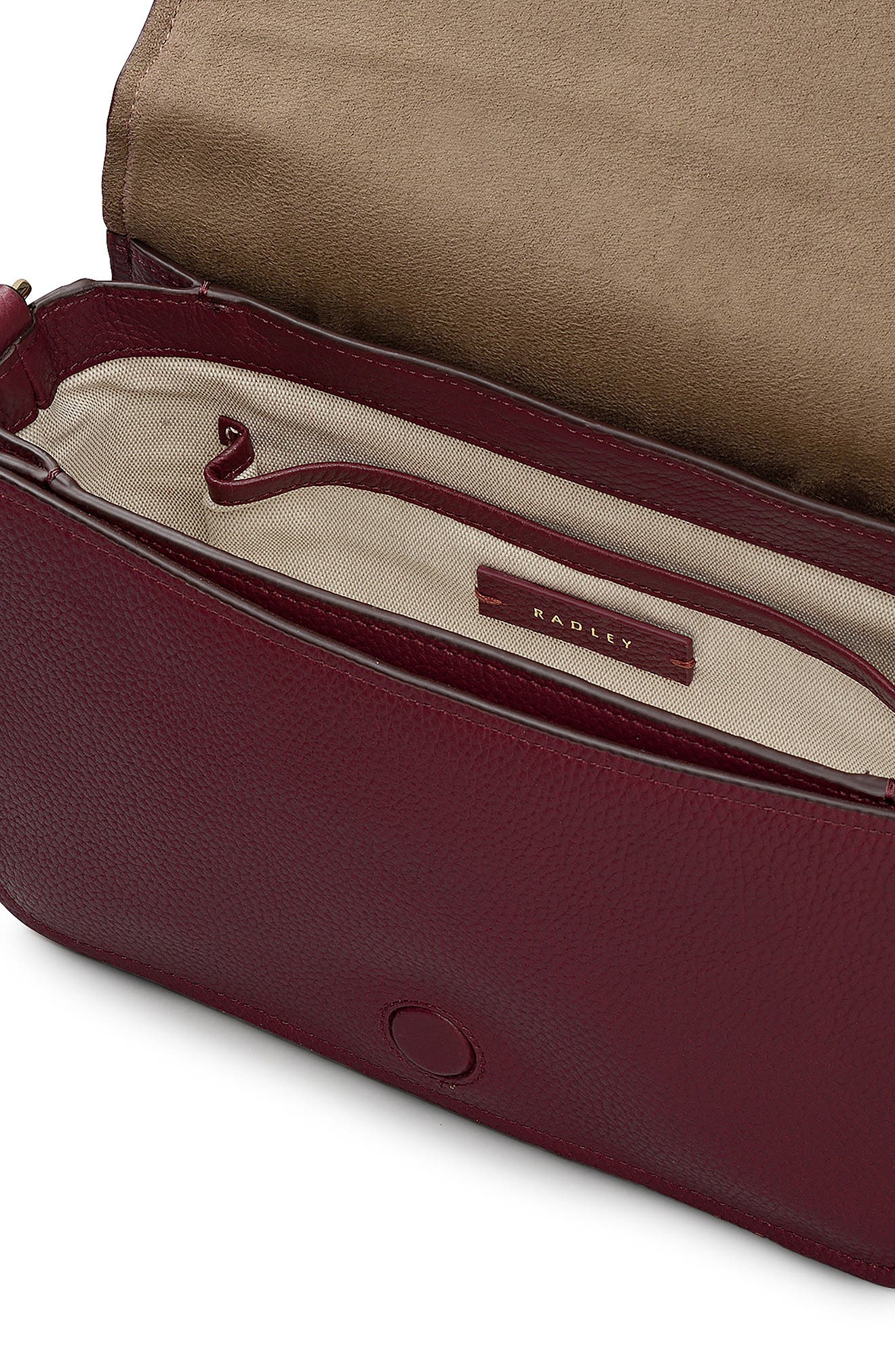 Radley Maldon Mews Medium Flapover Crossbody Bag, Alternate, color, Dark Cherry