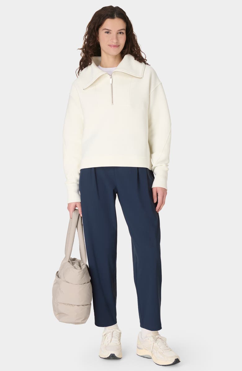 Sweaty Betty Explorer Crop Barrel Leg Pants, Alternate, color, Navy Blue