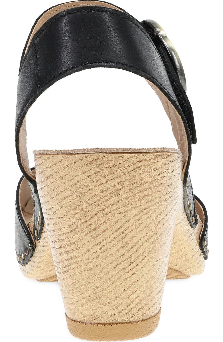 Dansko Tamra Ankle Strap Peep Toe Sandal, Alternate, color, Black