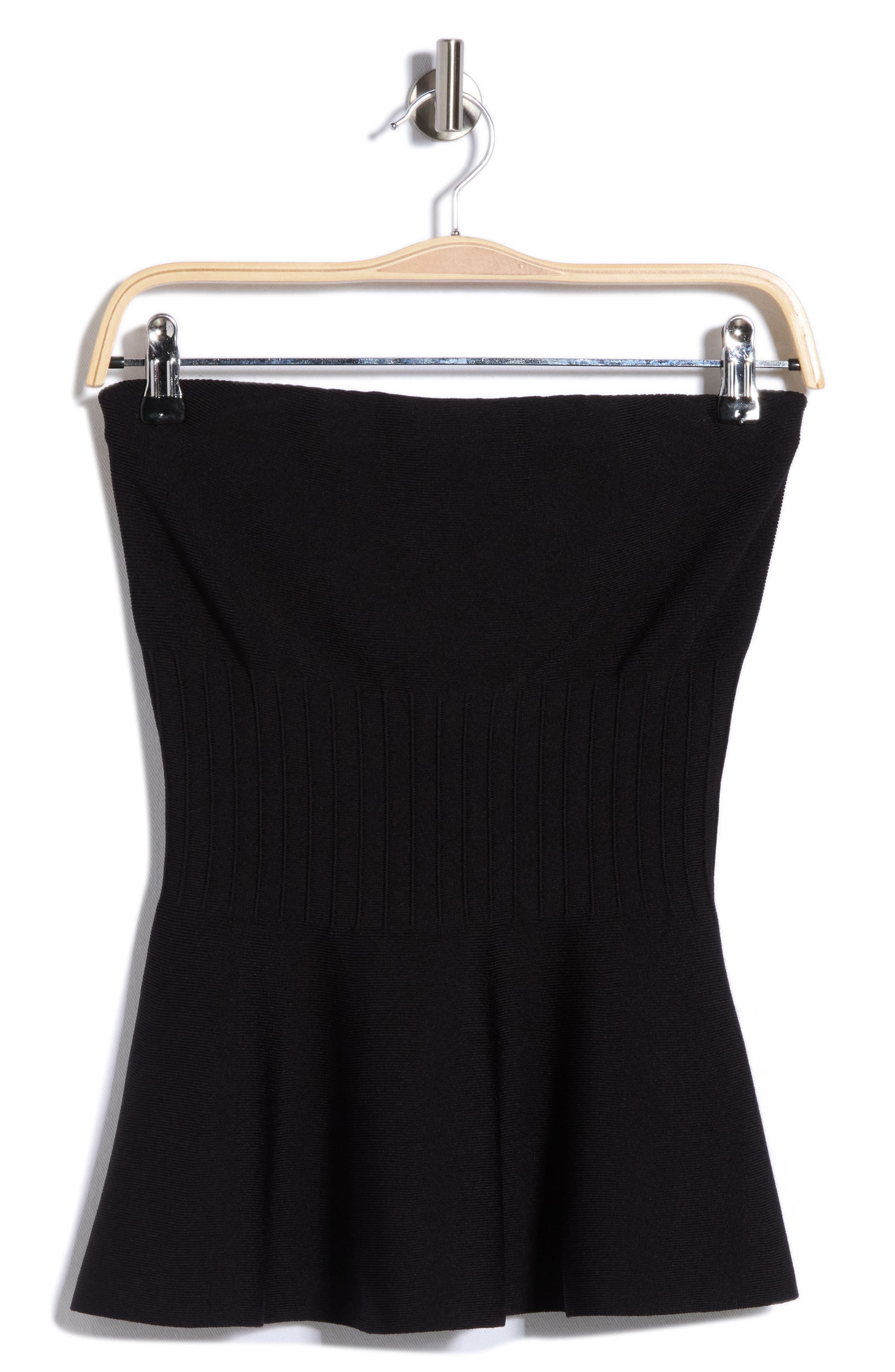Strapless Peplum Top
