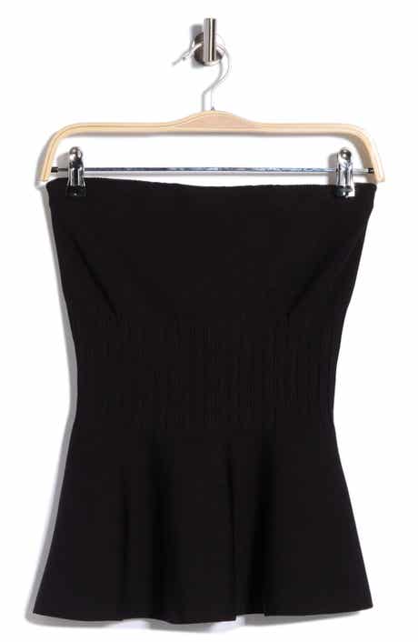 Strapless Peplum Top