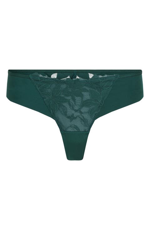 Lana Embroidered Mesh Brazilian Panties