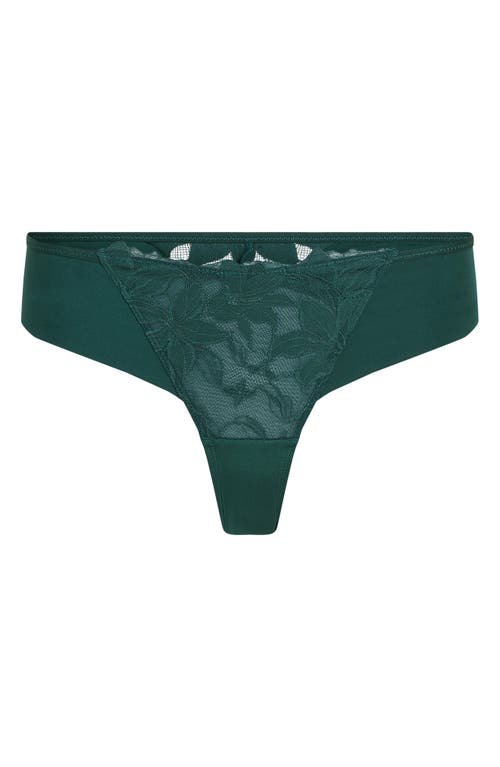 Hunkemoller Hunkemöller Lana Embroidered Mesh Brazilian Panties In Dark Sea