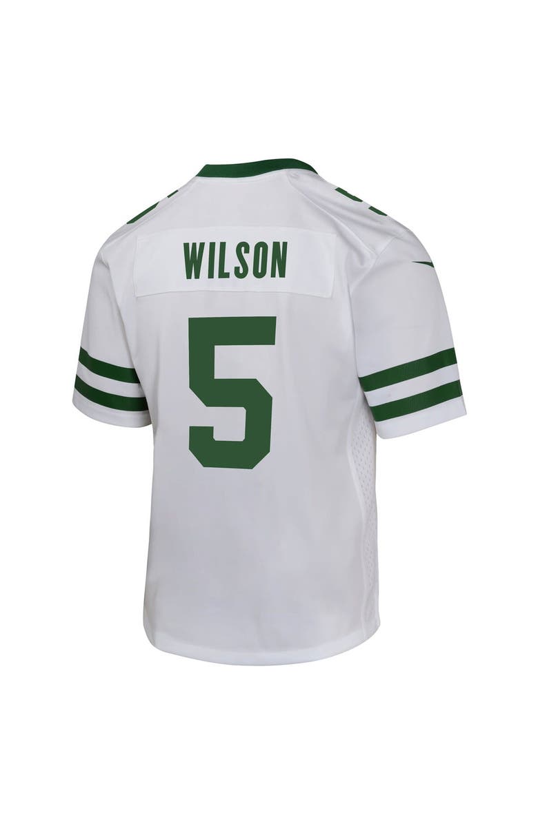 Nike Youth Nike Garrett Wilson Legacy White New York Jets Game Jersey, Alternate, color, White