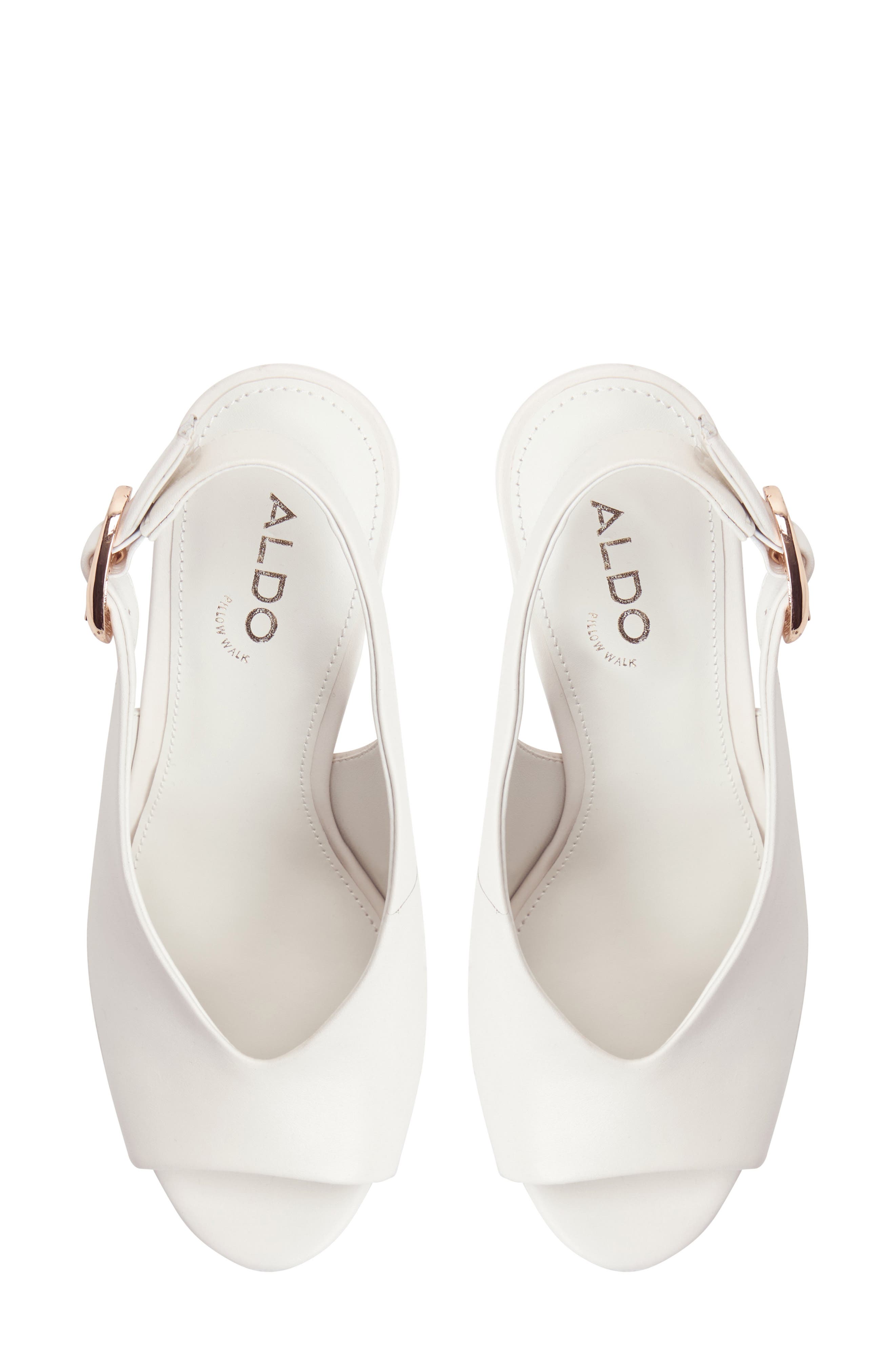 ALDO Tatianah Platform Wedge Sandal, Alternate, color, White/ Bone