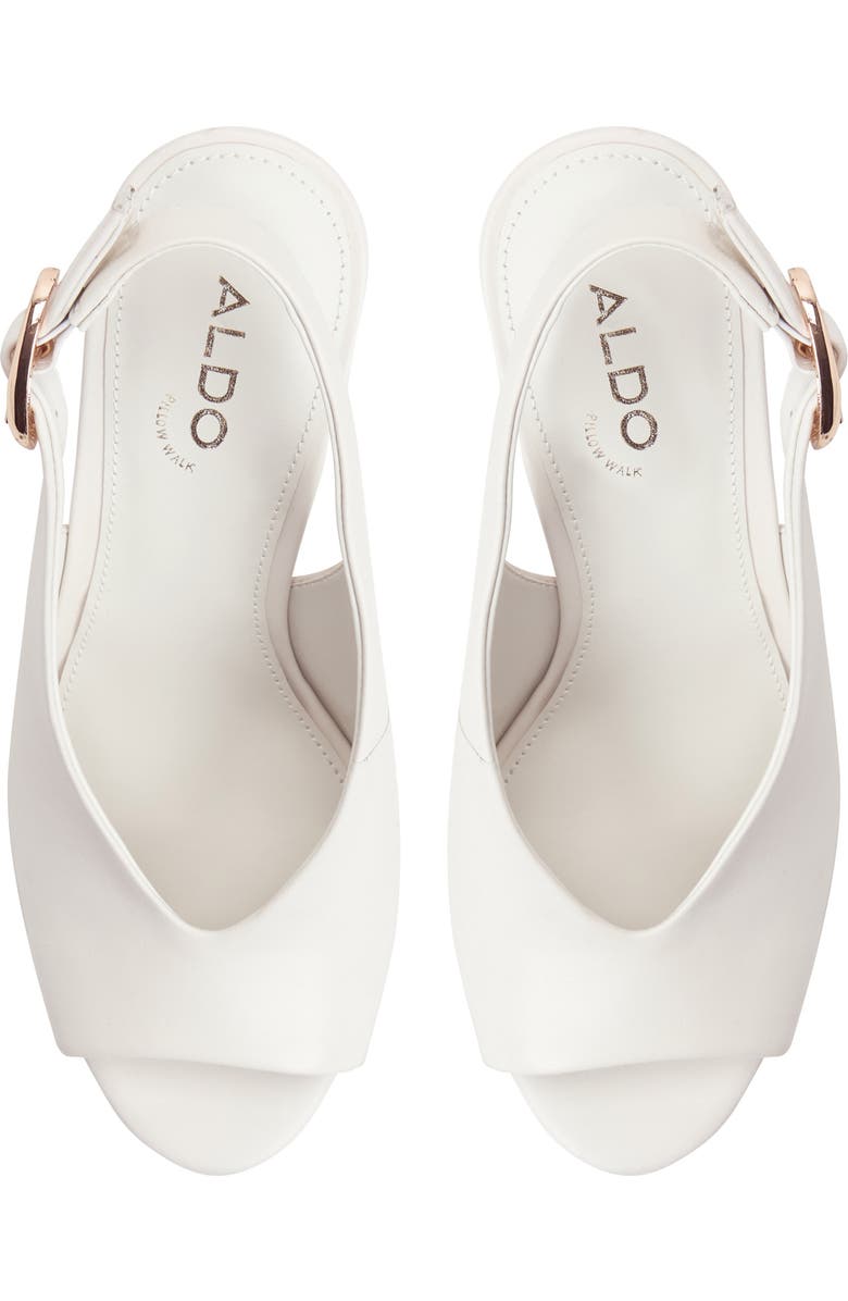 ALDO Tatianah Platform Wedge Sandal, Alternate, color, White/ Bone