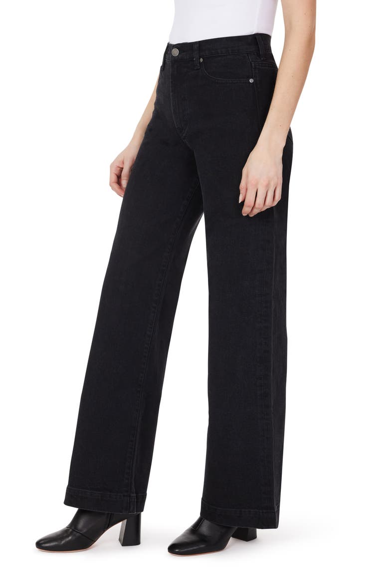 Denver High Rise Wide Leg Jeans, Alternate, color, WASHED BLACK