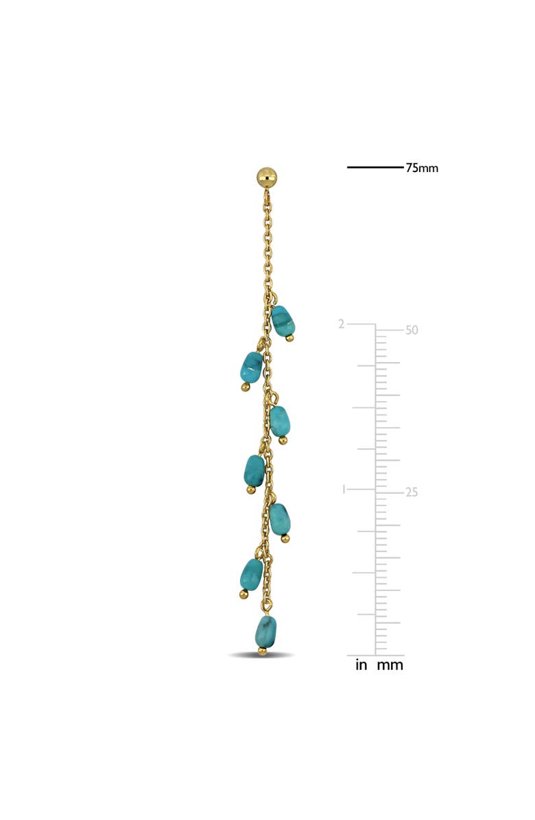 Julianna B. Composite Turquoise Chain Drop Earrings, Alternate, color, Turquoise