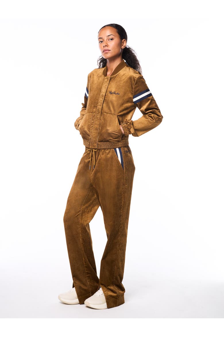 Women's Cordurato Track Jacket, Alternate, color, BRONZE BROWN