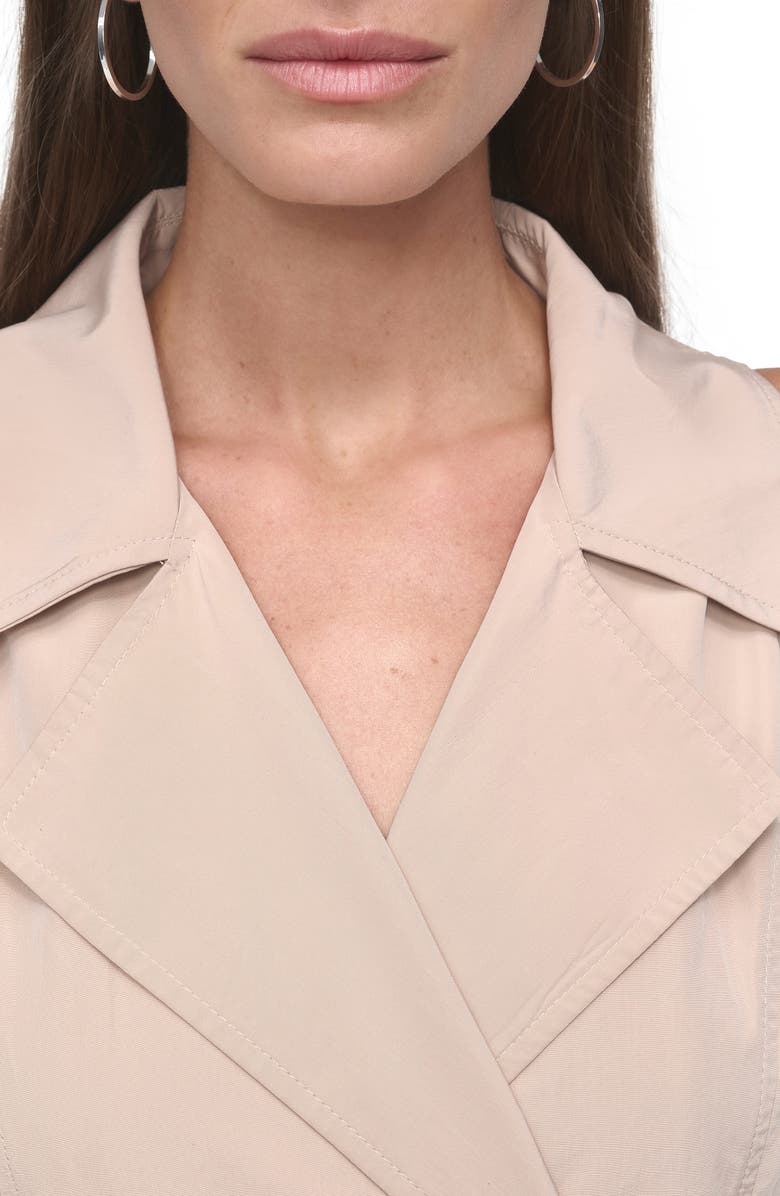 DKNY Tech Poplin Midi Dress, Alternate, color, Blush