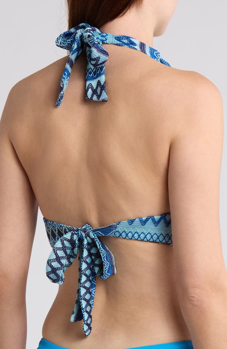 Beach Riot Louise Halter Bikini Top, Alternate, color, Daydream Chevron
