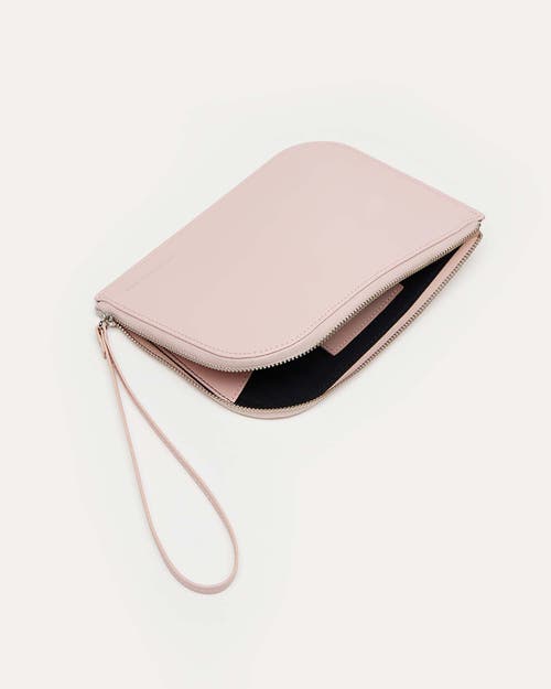 Shop Want Les Essentiels De La Vie Want Les Essentiels Arch Smooth Leather Cosmetic Pouch In Blush
