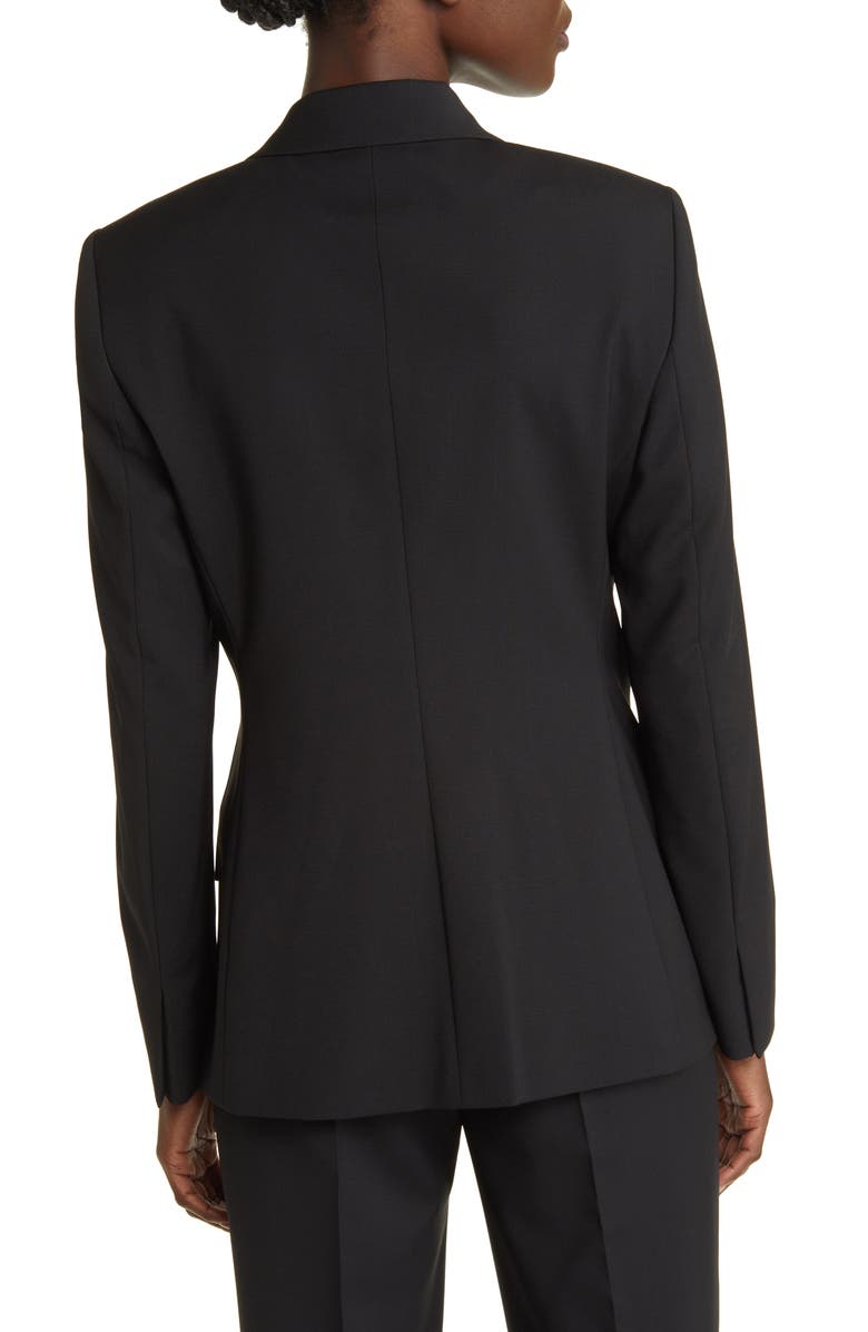 BOSS Jabinalah One-Button Wool Blazer, Alternate, color, Black