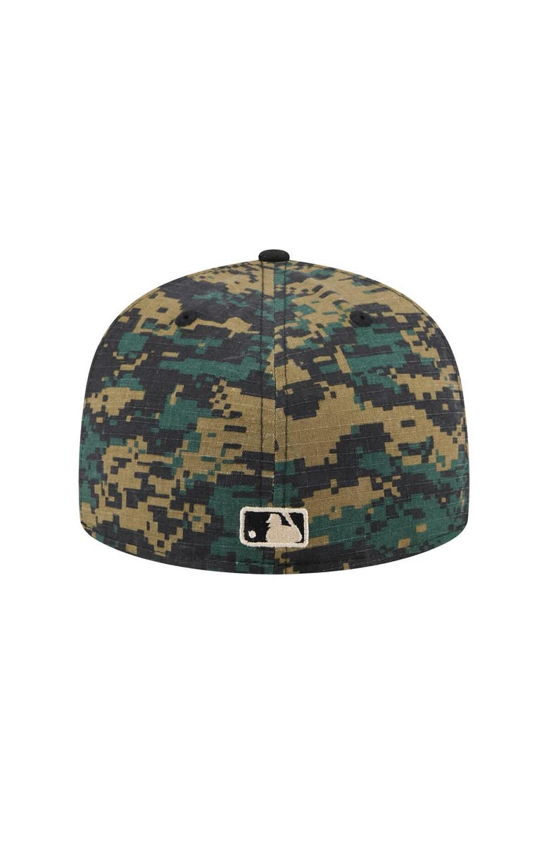 New Era Men's New Era Black Oakland Athletics Digi Camo 59FIFTY Fitted Hat, Alternate, color, Black
