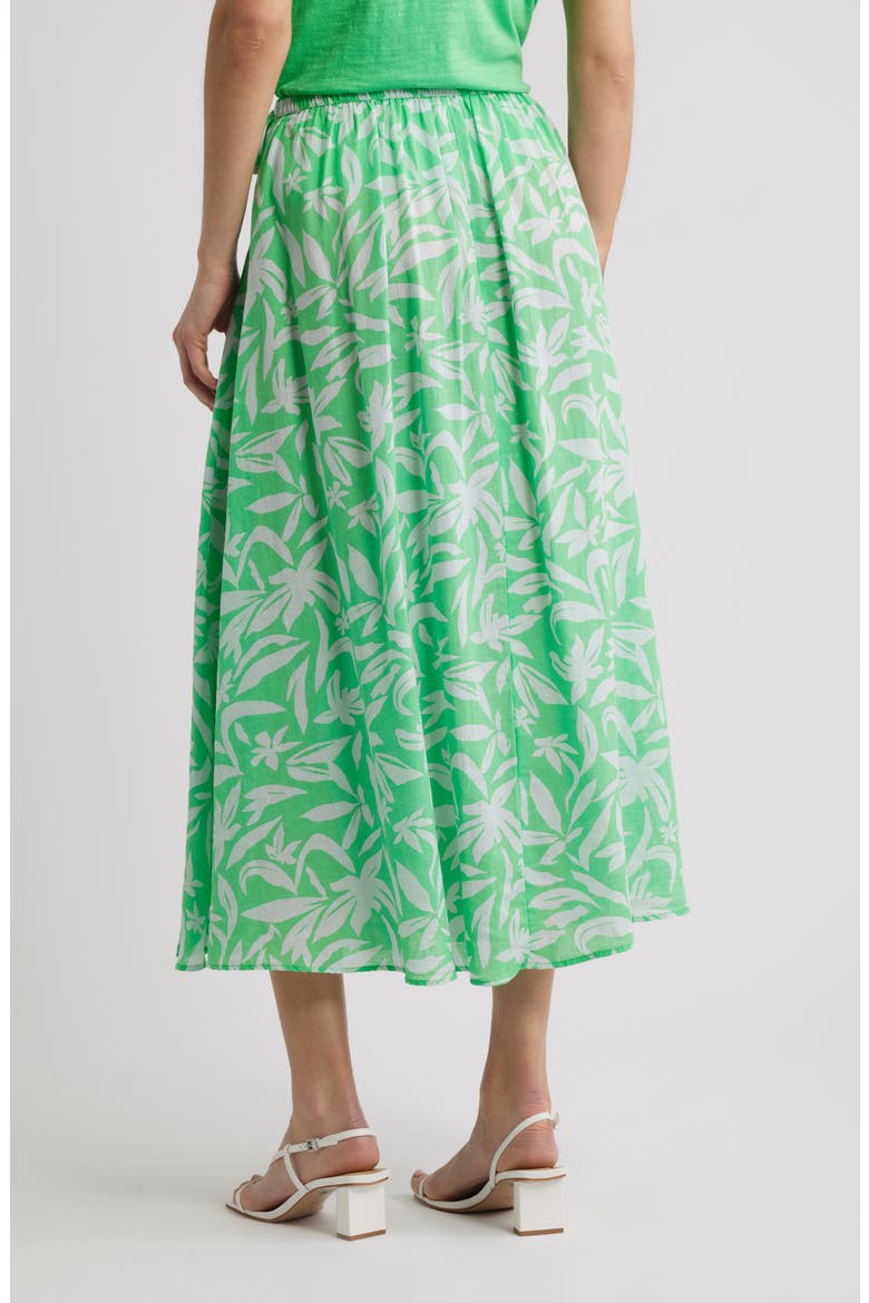 Wrap Skirt, Alternate, color, GREEN- BLUE HATTIE FLORAL