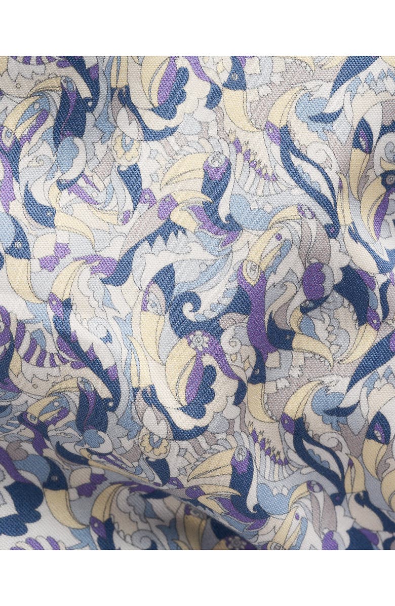 Eton Slim Fit Signature Twill Floral Button-Up Shirt, Alternate, color, Light Purple