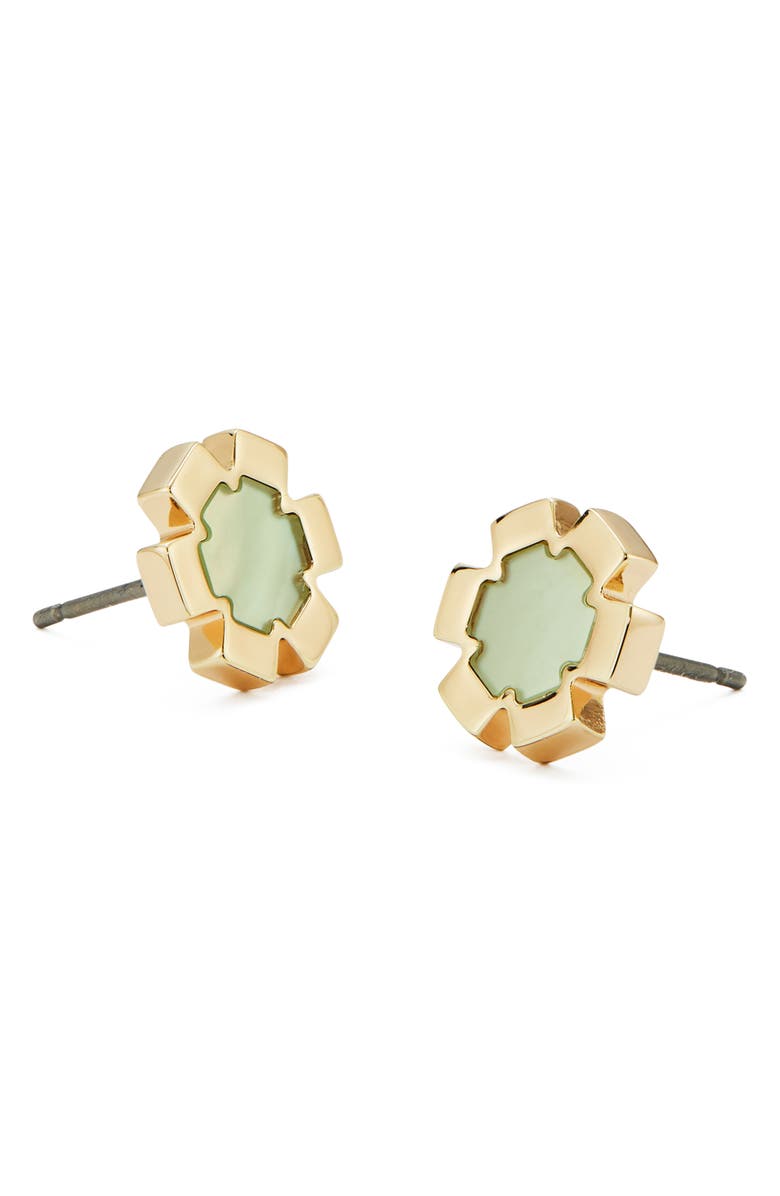 Tory Burch Forget Me Not Mother-of-Pearl Stud Earrings, Alternate, color, 