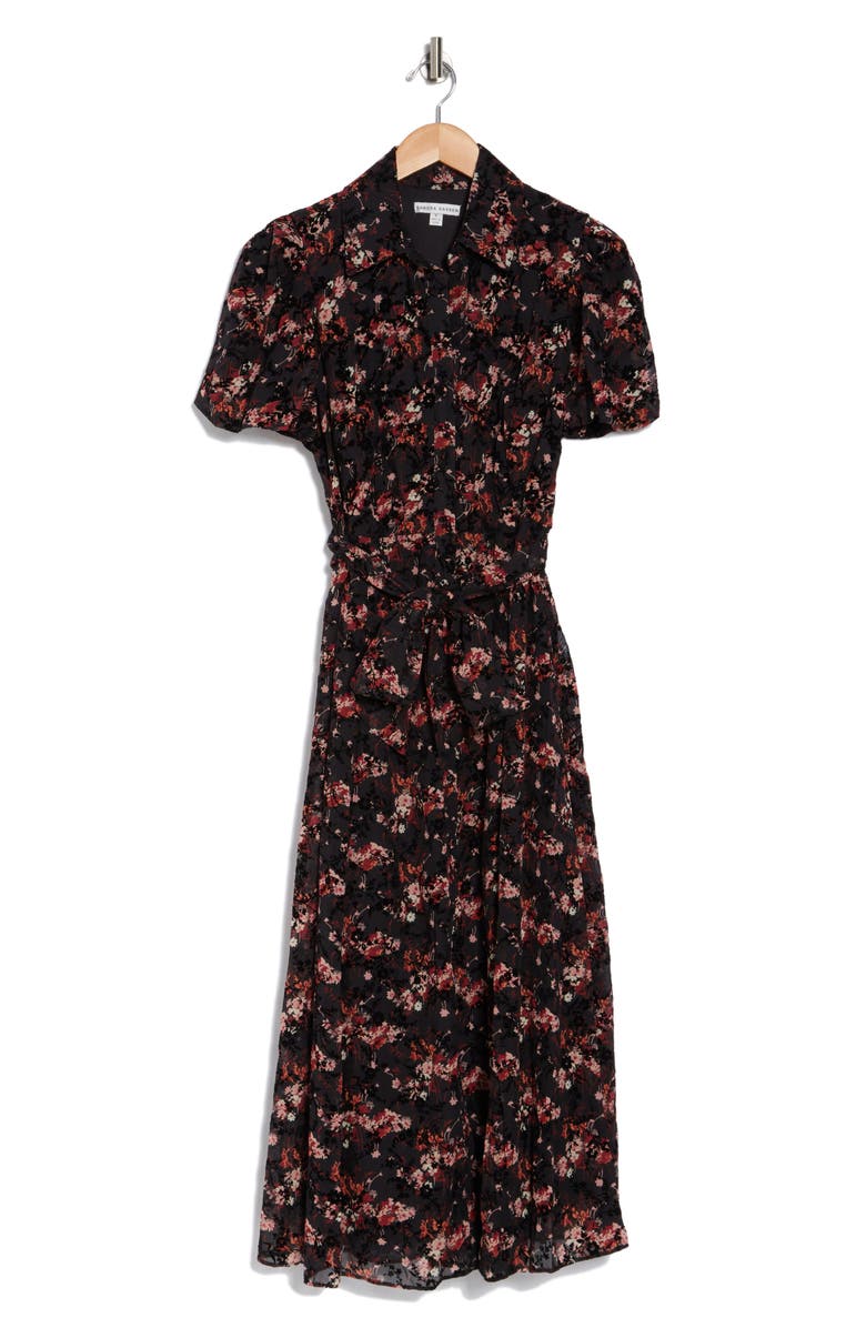 SANDRA DARREN Floral Short Sleeve Shirtdress, Alternate, color, 