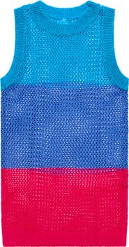 Beach Lingo Kids' Colorblock Open Stitch Cover-Up Sundress