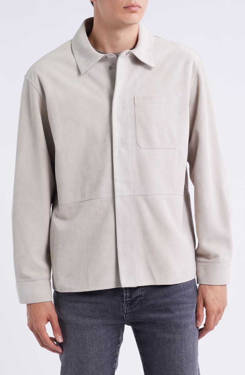 FRAME Suede Overshirt, Alternate, color, 