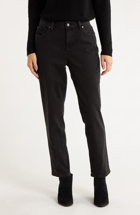 High Waist Slim Ankle Jeans