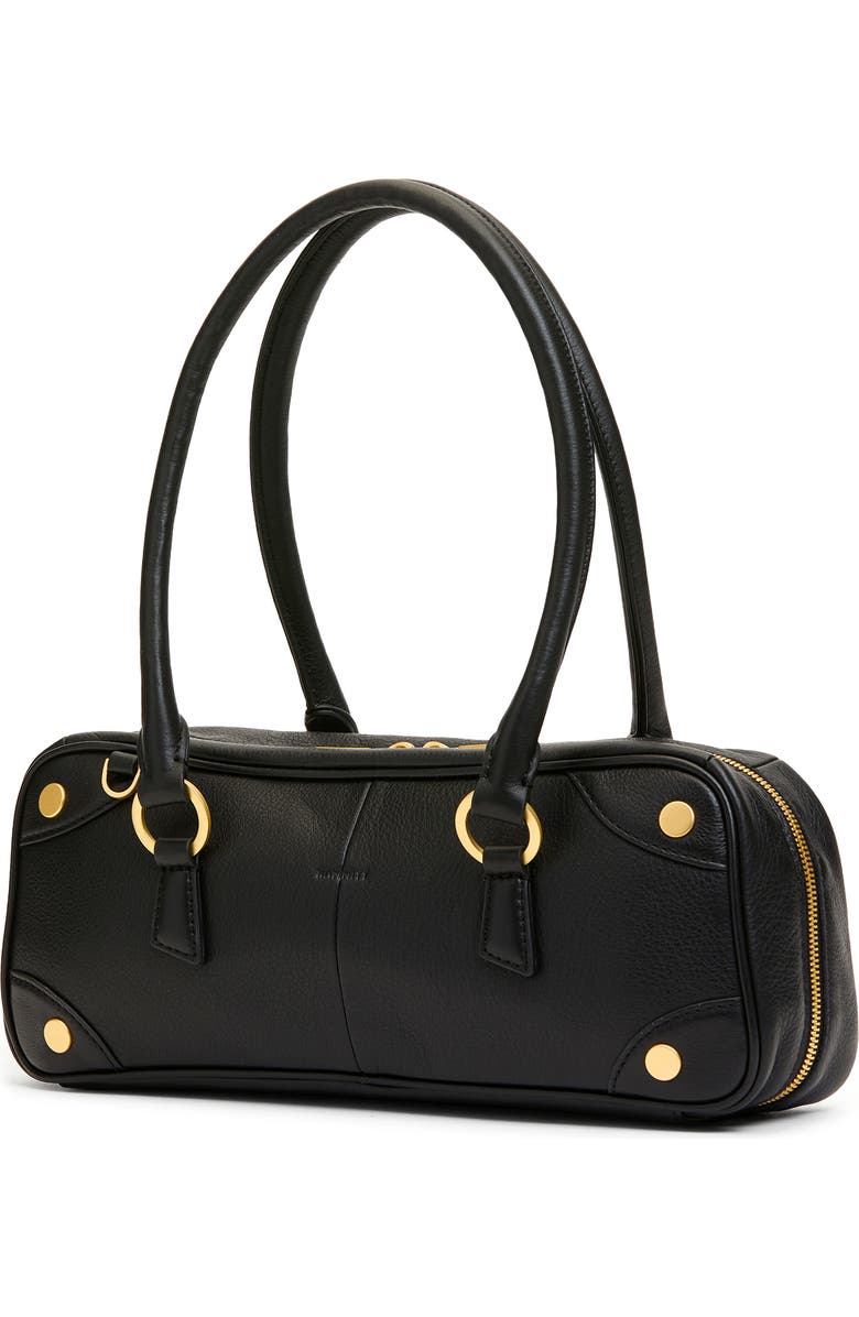 HAMMITT Small Meredith Leather Shoulder Bag, Alternate, color, Black/ Brushed Gold
