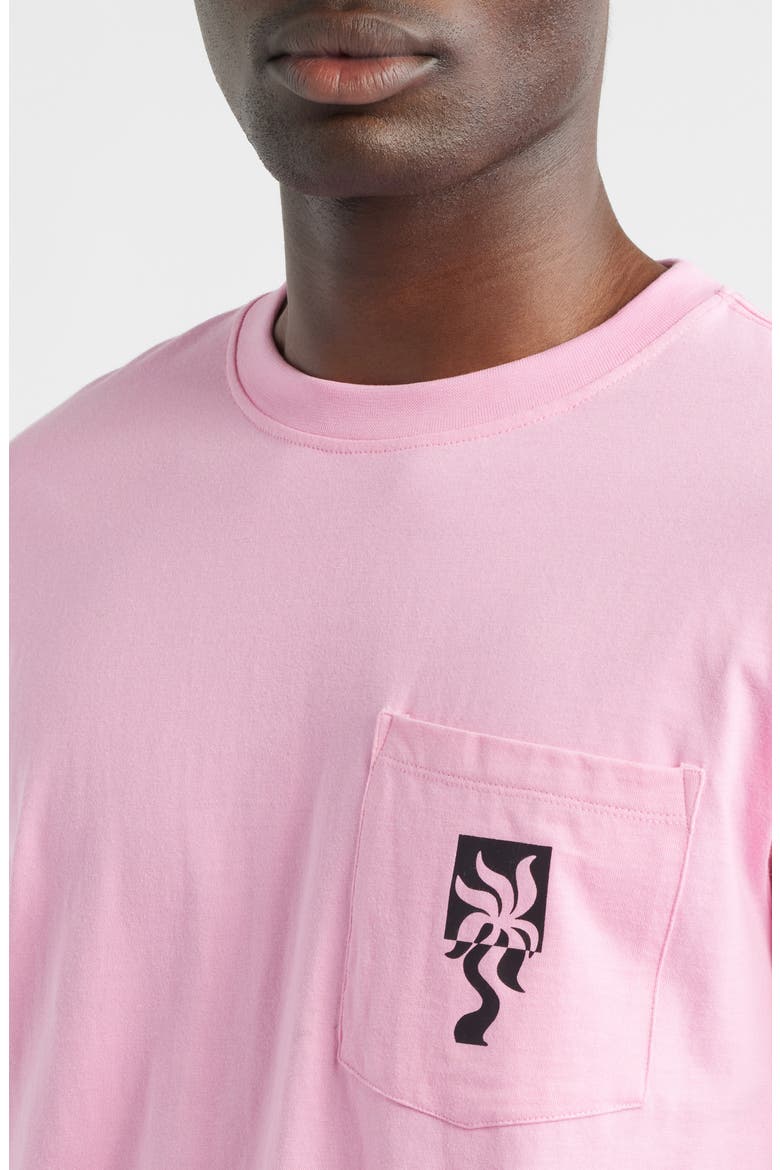 Clara Palm Pocket T-Shirt, Alternate, color, PINK