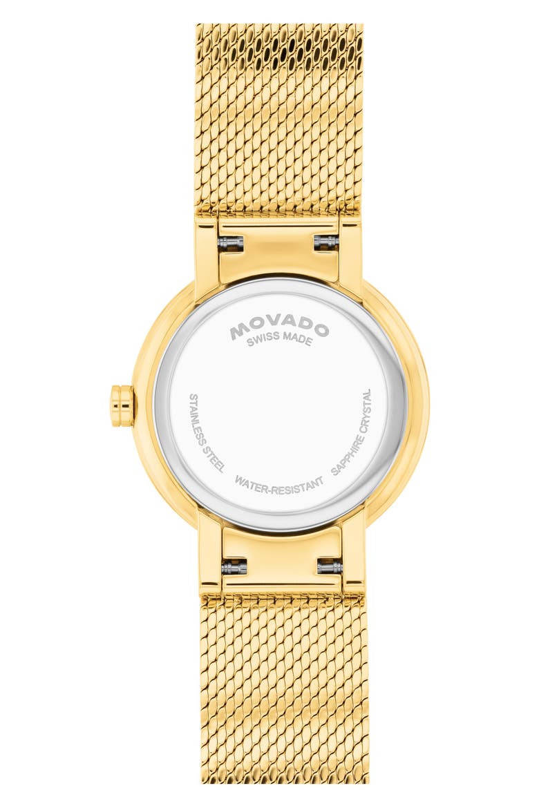 Museum Velura Lab Grown Diamond Mesh Strap Watch, 25mm, Alternate, color, GOLD