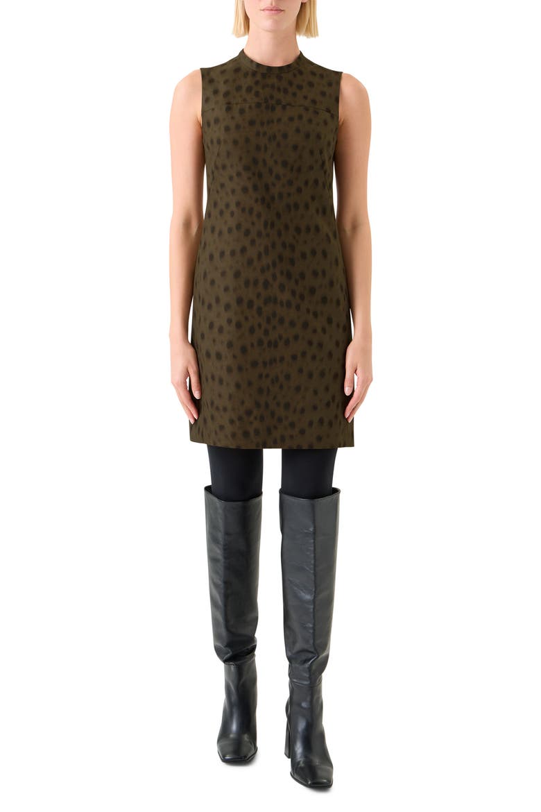 Leopard Print Sheath Dress, Main, color, HAZEL-BARK