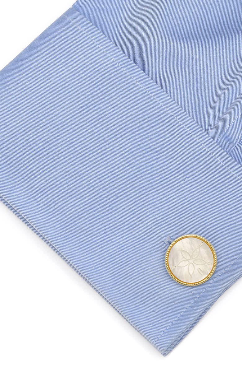 Cufflinks, Inc. Sand Dollar Cuff Links, Alternate, color, Gold