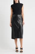 BOSS Flederi Mixed Media Midi Dress
