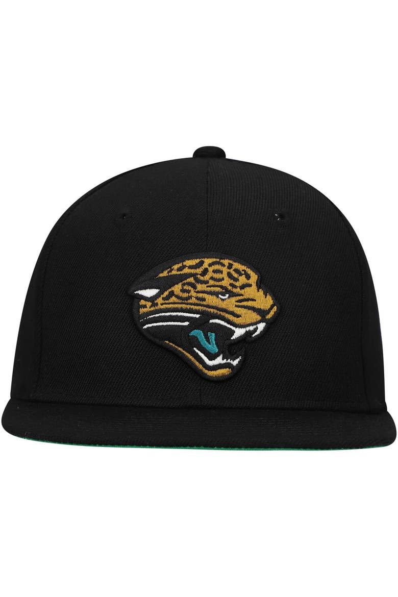 Youth Mitchell & Ness Black Jacksonville Jaguars Gridiron Classics Ground Snapback Hat, Alternate, color, Black
