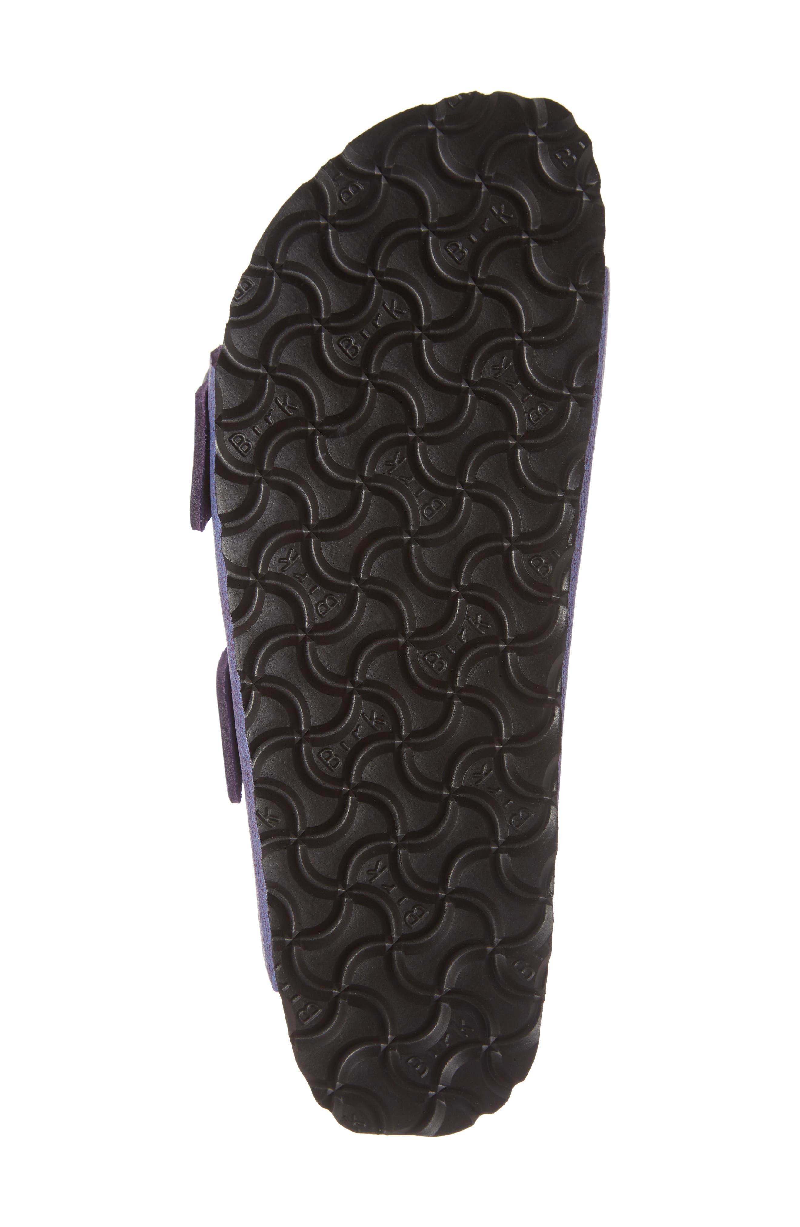 Perfect Pairs Arizona Big Buckle Sandal with Genuine Shearling Lining, Alternate, color, WASHED METALLIC VIOLET LEATHER