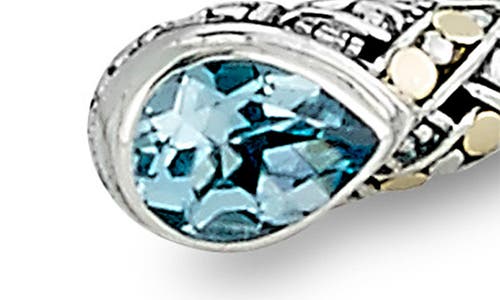 Samuel B. Pear Blue Topaz Bangle Bracelet