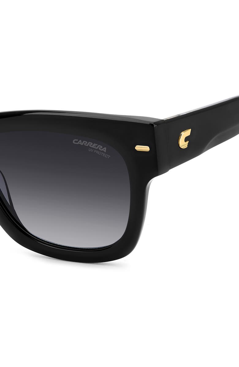Carrera Eyewear 53mm Gradient Square Sunglasses, Alternate, color, Black/ Dark Grey Sf