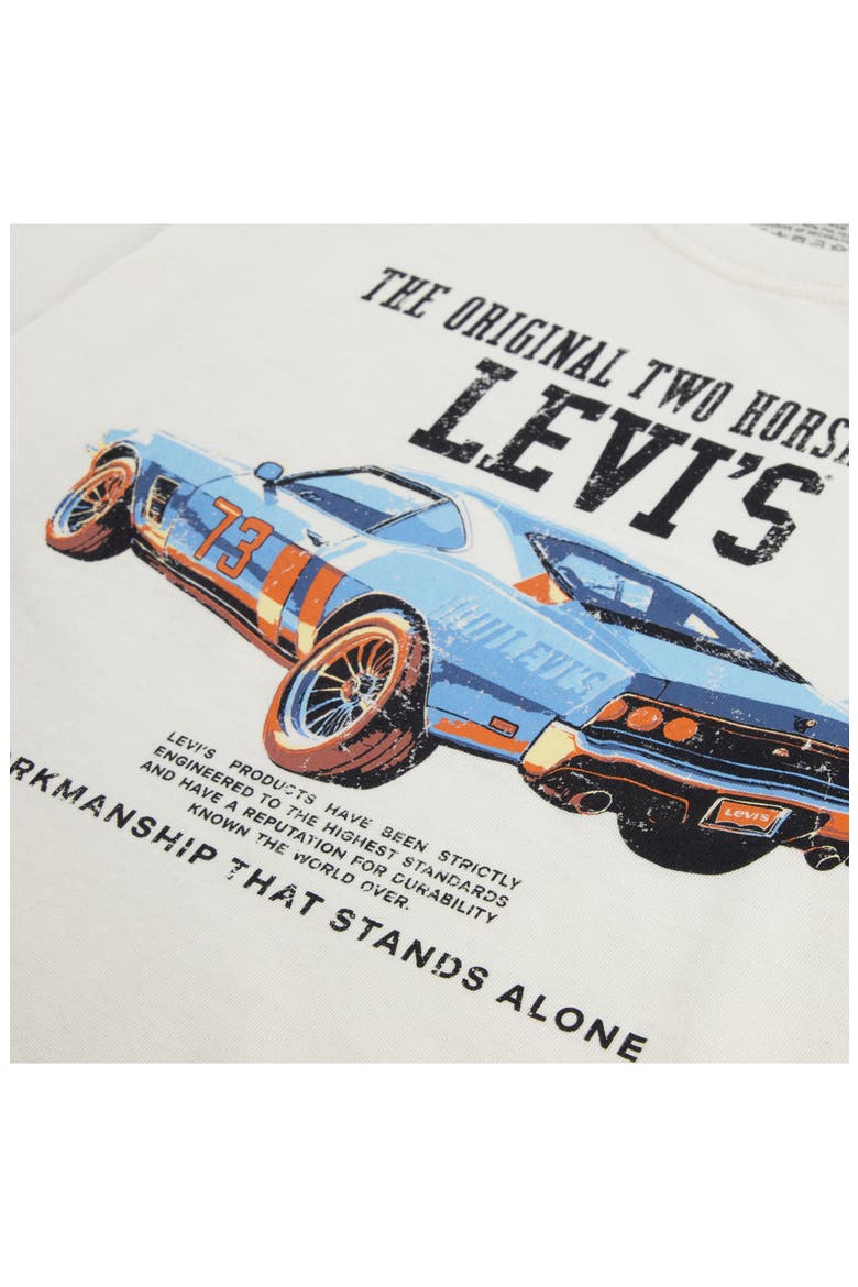 Kids' Car Graphic Tee & Baggy Jeans Set, Alternate, color, LEVIS EGRET