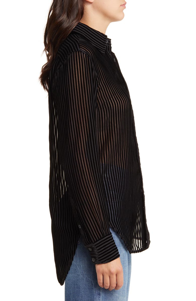 rag & bone Lila Burnout Shirt, Alternate, color,
